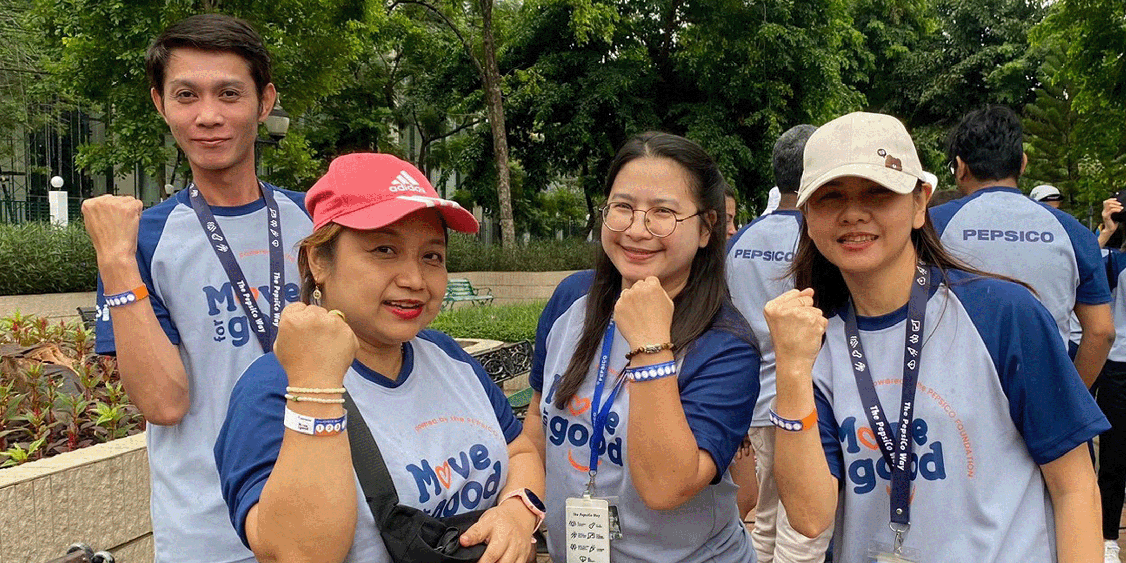 Group of employees at a Move for good event